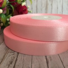 Атлас 1,2 см, світло-рожевий, рулон 33 м