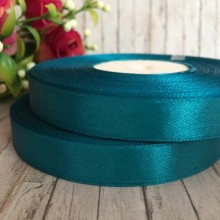 Атлас 1,2 см, бірюзовий, рулон 33 м