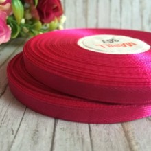 Атлас 0,6 см, темно-малиновий, рулон 33 м