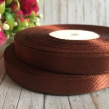 Атлас 0,9 см, шоколадний, рулон 33 м