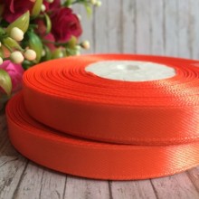 Атлас 0,9 см, яскраво-жовтогарячий, рулон 33 м