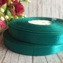 Атлас 0,9 см, смарагдовий, рулон 33 м