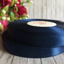 Атлас 0,9 см, сапфіровий, рулон 33 м