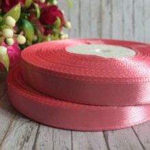 Атлас 0,9 см, пудровий, рулон 33 м