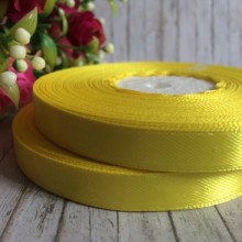 Атлас 0,9 см жовтий рулон 33 м