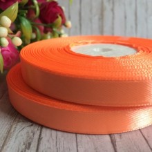 Атлас 0,9 см, темно-персиковий, рулон 33 м