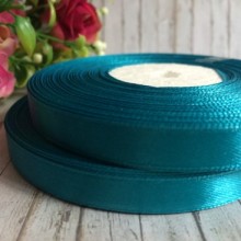 Атлас 0,9 см, бірюзовий, рулон 33 м