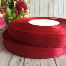 Атлас 0,9 см, бургунді, рулон 33 м