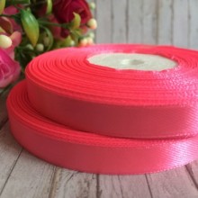 Атлас 0,9 см, яскраво-рожевий, рулон 33 м