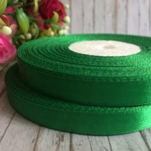 Атлас 0,9 см зелений рулон 33 м