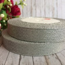 Парча 1,2 см, срібло, рулон 23 м