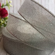 Парча 2 см, срібло, метр