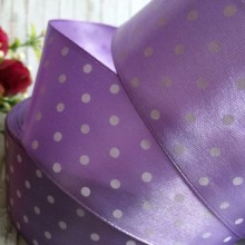 Атлас 4 см горох, світло-фіолетовий, метр