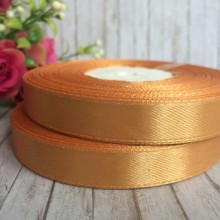 Атлас 1,2 см, яскраве золото, рулон 33 м