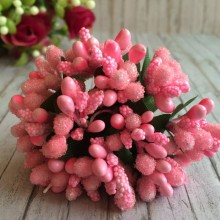 Гілочка з тичинками, яскраво-рожева, пучок