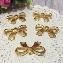 Бантик (пластик), 30х17 мм, золото, ціна за 1 шт.