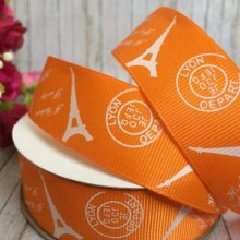 Репс 2,5 см, Ейфелева вежа, помаранчевий