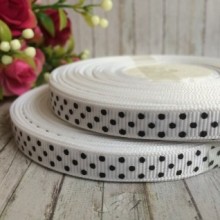 Репс горох, 1 см, біло-чорний