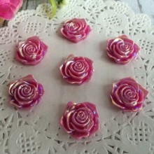 Серединка троянда з перламутром, 19 мм, малиновий