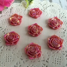 Серединка троянда з перламутром, 19 мм, червоний