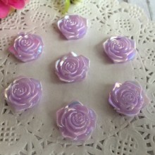 Серединка троянда з перламутром, 19 мм, фіолетовий