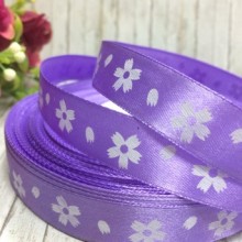 Атлас 1,5 см, велика квіточка, лілова, метр