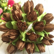 Пролісок, 2 см, шоколадний, пучок з 20 квіточок