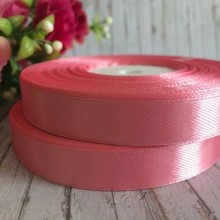 Атлас 1,2 см, пудровий, рулон 33 м