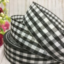 Стрічка тканинна, клітина, 2,5 см, чорна