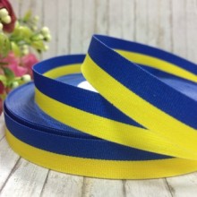 Стрічка Прапор України, 1,2 см, жовто-синя, метр