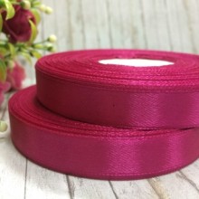 Атлас 1,2 см, темно-малиновий, рулон 33 м