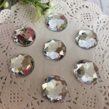 Круг із гранями, 18 мм, прозорий, 1 шт.