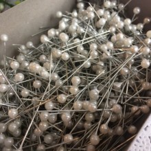 Булавки розсипом, 3,5 мм, з білою перлиною, упаковка