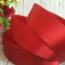 Атлас 2 см, червоний оксамит, метр
