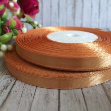 Атлас 0,6 см, яскраве золото, рулон 33 м