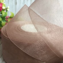 Органза 4 см, сіро-бежевий, метр