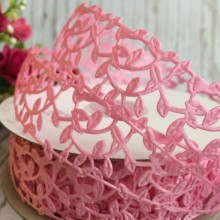 Мереживна стрічка Лавель, 3 см, середньо-рожевий