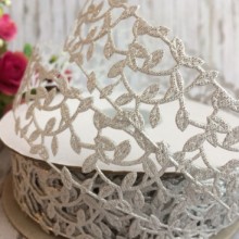 Мереживна стрічка Лавель, 3 см, срібло