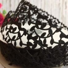 Мереживна стрічка Лавель, 3 см, чорний