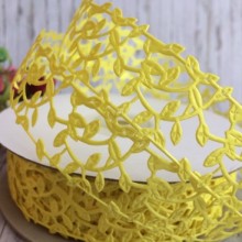 Мереживна стрічка Лавель, 3 см, жовтий