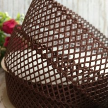 Мереживна стрічка сіточка, 4 см, шоколадний, метр
