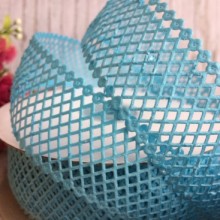 Мереживна стрічка сіточка, 4 см, світло-бірюзовий, метр