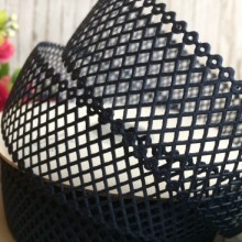 Мереживна стрічка сіточка, 4 см, сапфіровий, метр