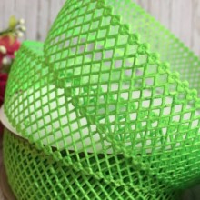 Мереживна стрічка сіточка, 4 см, яскраво-зелений, метр