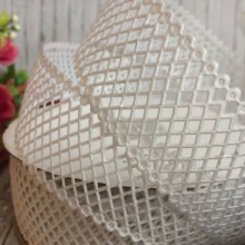 Мереживна стрічка сіточка, 4 см, білий, метр