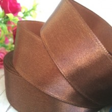 Атлас 2,5 см, коричневий, метр