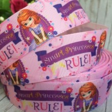 Репс 2,5 см, принцеса Софія RULE, світло-рожевий