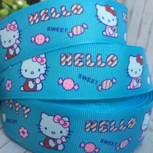 Репс 2,5 см, Кітті Sweet, світло-бірюзовий