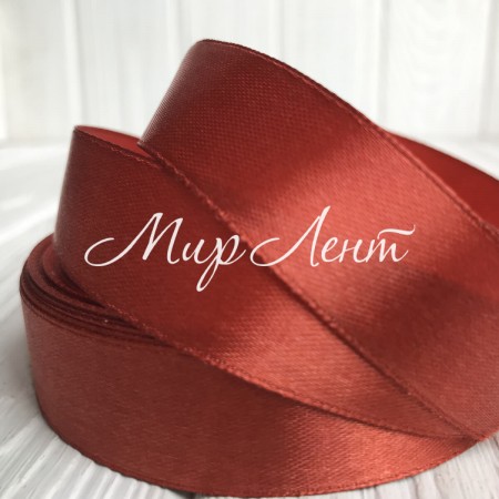 Атлас 2 см, каштановый, метр