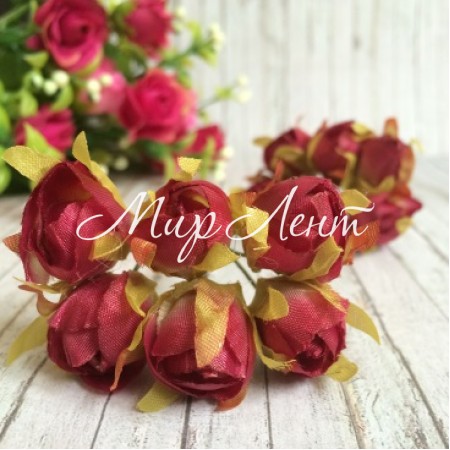 Тюльпан, 2 см, бургунди, пучек